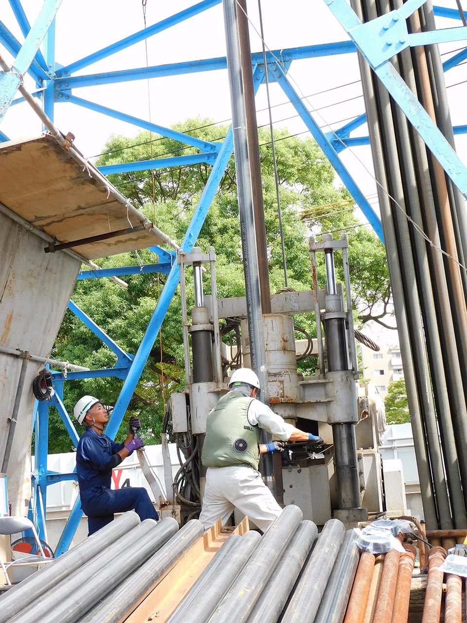 温泉掘削工事